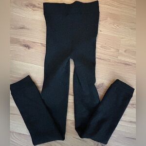 Fleece lined ankle open toe tights